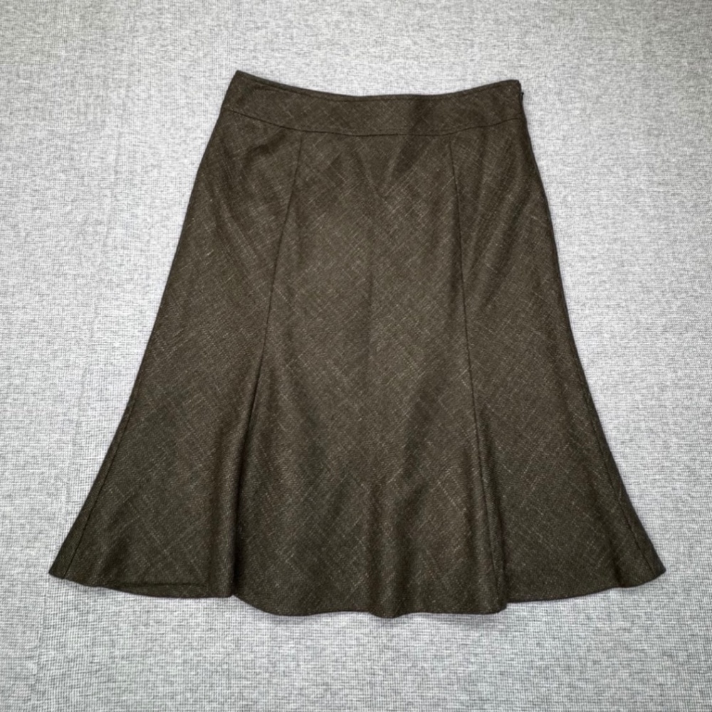 Ann Taylor Sage Wool A-Line Skirt, Flare, Lined,‎ Career Chic Womens Sz 4